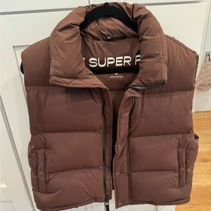 Aritzia Super Puff Vest Brown Size M